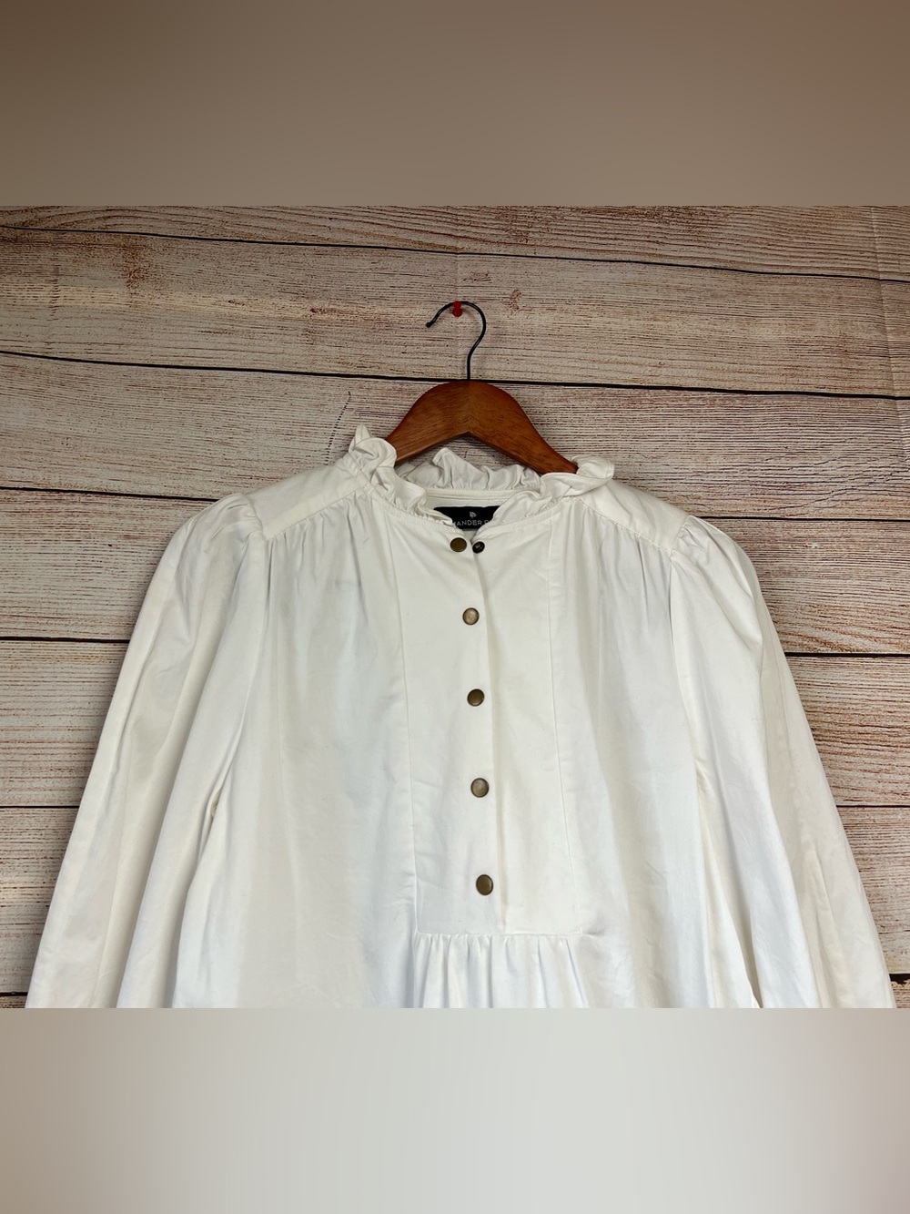 Tuckernuck Pomander Place Claiborne Cotton A-Line Mini Dress Sz L Pockets White - Picture 3 of 11